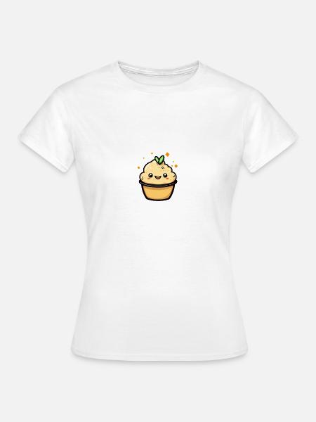 Lächelnder Hummus-Dip - Frauen T-Shirt - Weiß
