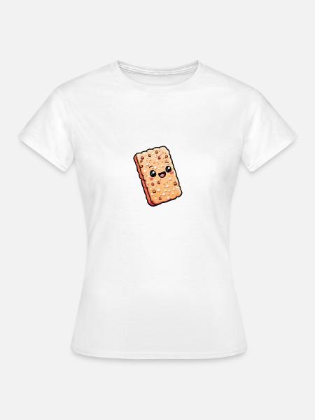 Knuspriger Riegel-Cartoon - Frauen T-Shirt - Weiß