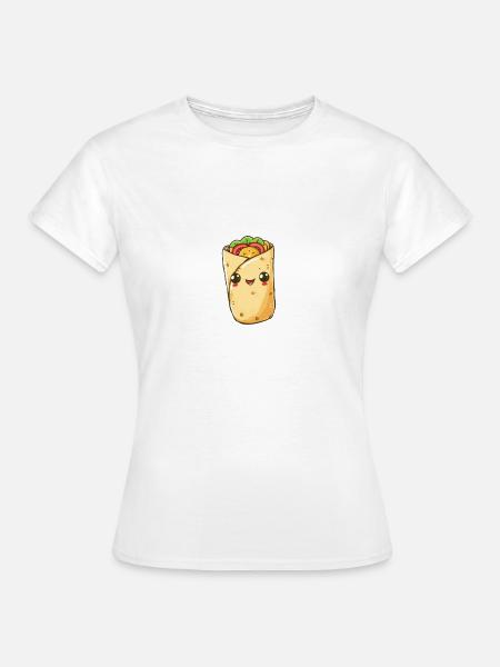 Appetitlicher Wrap Kebab Cartoon - Frauen T-Shirt - Weiß