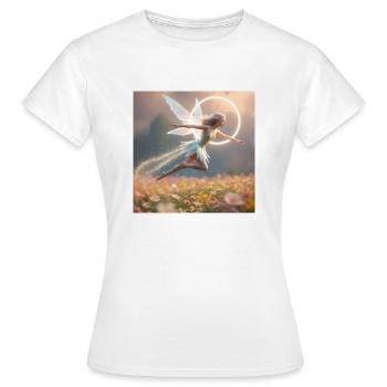 Une fée lumineuse volant - T-shirt Femme - blanc - Devant - AI Model Female 172 dark (172cm)