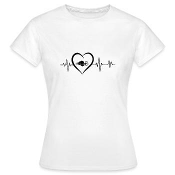 Herzschlag-Frisur - Frauen T-Shirt - Weiß - Vorne - AI Model Female 172 dark (172cm)
