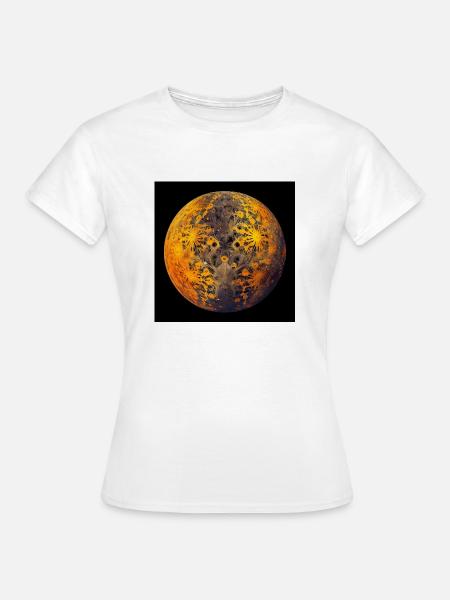 Fraktaler Planet - Frauen T-Shirt - Weiß