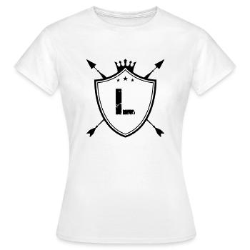 Armoiries L - T-shirt Femme - blanc - Devant - AI Model Female 172 dark (172cm)
