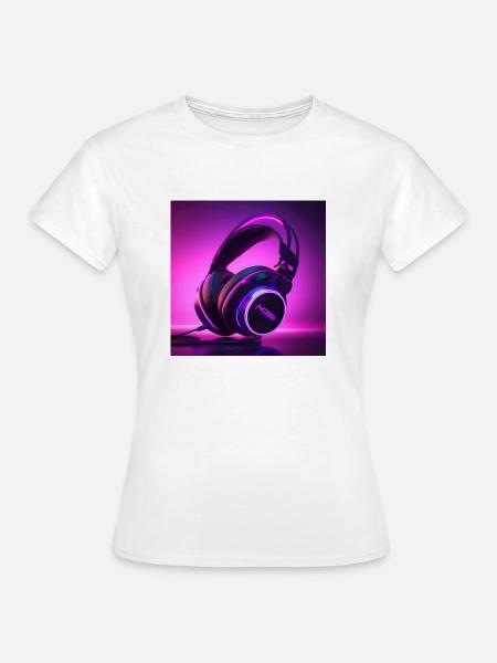 Kopfhörer - Frauen T-Shirt - Weiß