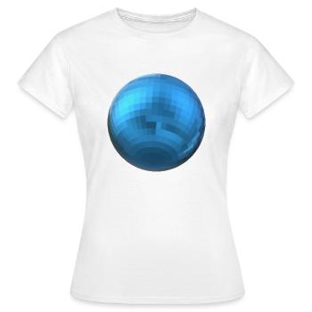 Sphère bleue - T-shirt Femme - blanc - Devant - AI Model Female 172 dark (172cm)