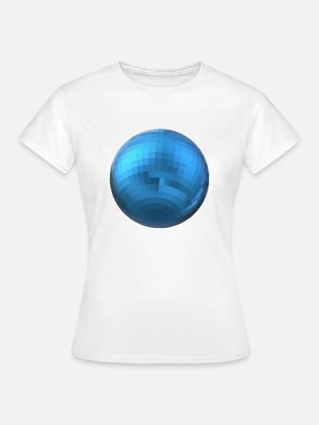 Blaue Kugel - Frauen T-Shirt - Weiß