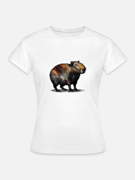 Cabybara - Frauen T-Shirt - Weiß