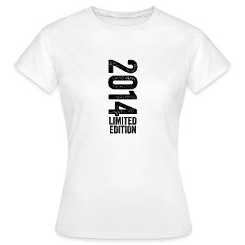 2014 Jubiläumsgeschenk 2014 Limited Edition 2014 - Frauen T-Shirt - Weiß - Vorne - AI Model Female 172 dark (172cm)