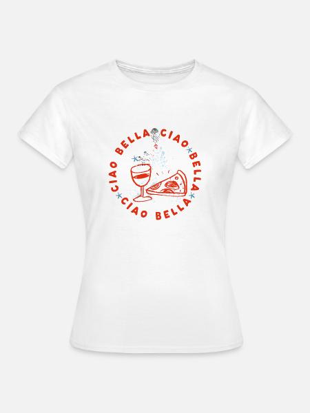CIAO BELLA - Frauen T-Shirt - Weiß