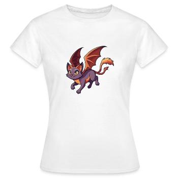 Teuflische Katze – Frech und Niedlich - Frauen T-Shirt - Weiß - Vorne - AI Model Female 172 dark (172cm)