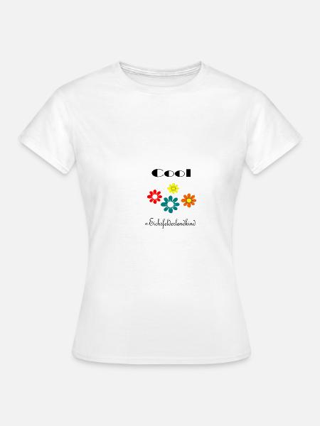 blume mit schrift - Frauen T-Shirt - Weiß