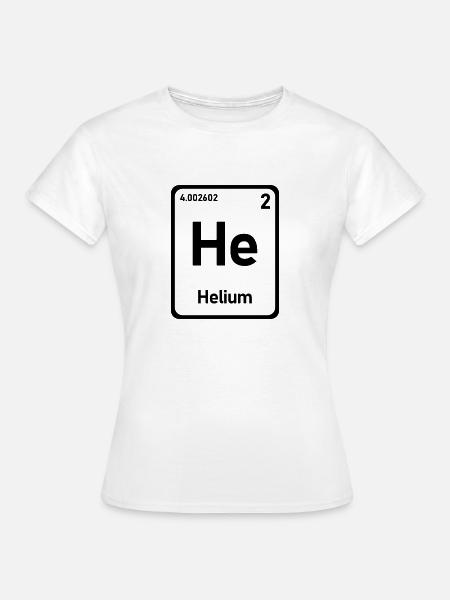 Periodisches Element Helium - Frauen T-Shirt - Weiß