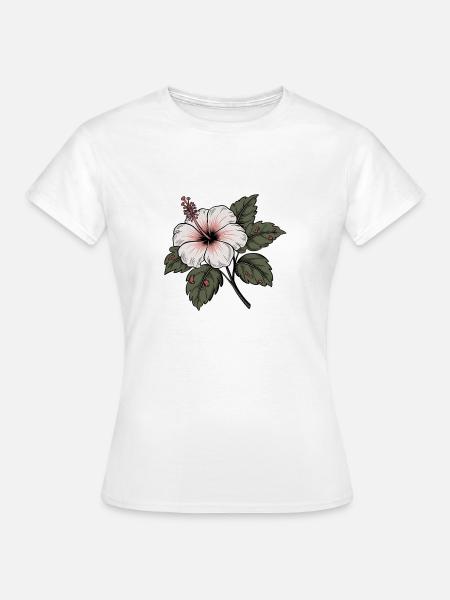 Hibiskus - Frauen T-Shirt - Weiß