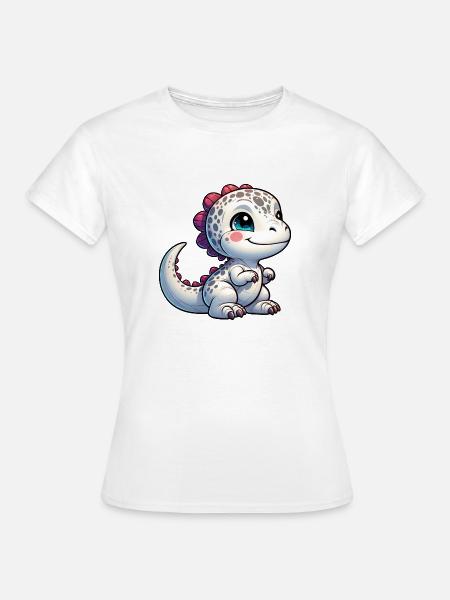 Kleiner Dinosaurier - Frauen T-Shirt - Weiß