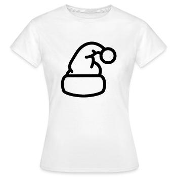 bonnet de noel - T-shirt Femme - blanc - Devant - AI Model Female 172 dark (172cm)