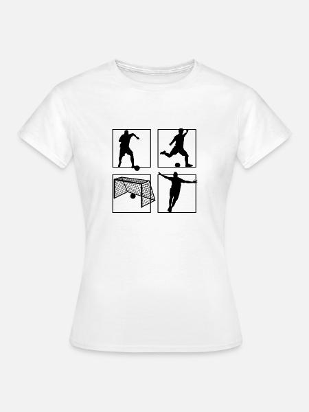 Fußball Fußballtor - Frauen T-Shirt - Weiß