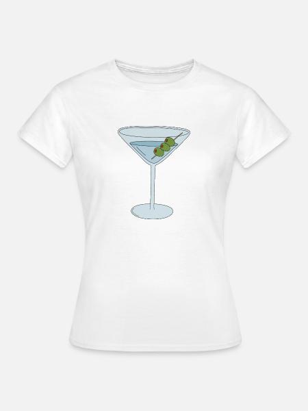 Martini mit Oliven - Frauen T-Shirt - Weiß