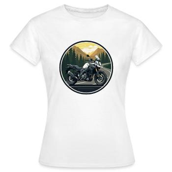 Motorrad-Abenteuer - Frauen T-Shirt - Weiß - Vorne - AI Model Female 172 dark (172cm)