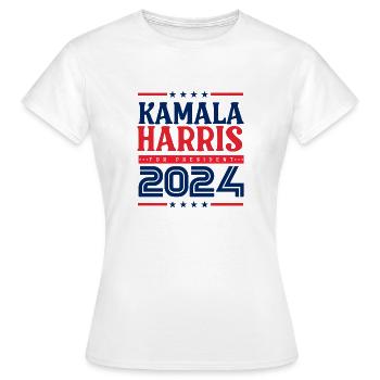 Jahrgang Kamala Harris 2024 für den Wahlkampf - Frauen T-Shirt - Weiß - Vorne - AI Model Female 172 dark (172cm)