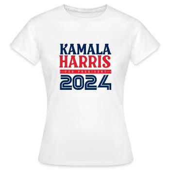 Jahrgang Kamala Harris 2024 für den Wahlkampf - Frauen T-Shirt - Weiß - Vorne - AI Model Female 172 dark (172cm)