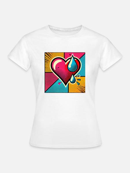 popartherz - Frauen T-Shirt - Weiß