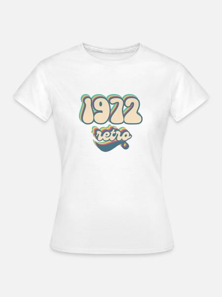 1972 Retro Geschenkidee - Frauen T-Shirt - Weiß