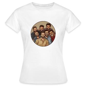 Amis pour la vie – rires et cohésion - T-shirt Femme - blanc - Devant - AI Model Female 172 dark (172cm)