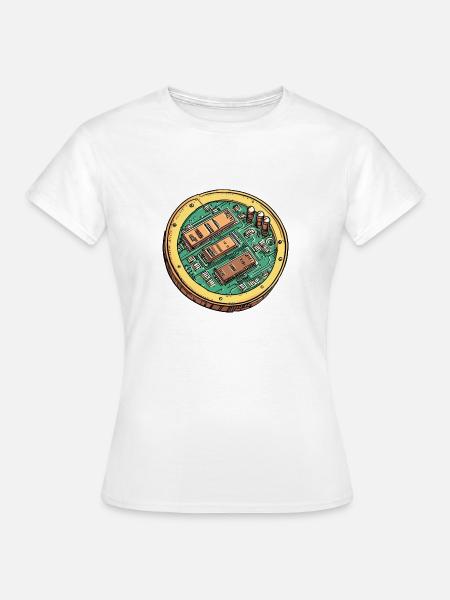 Tech-Kern: Herzstück der Zukunft! - Frauen T-Shirt - Weiß
