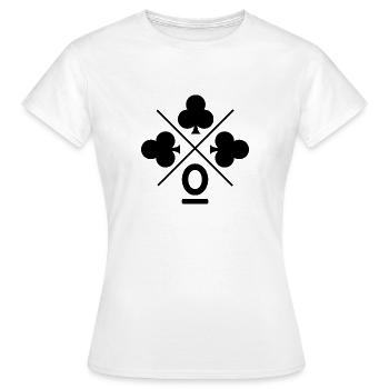 Lettre o trèfle porte bonheur - T-shirt Femme - blanc - Devant - AI Model Female 172 dark (172cm)
