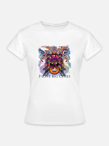 Schädelstadt 2 - Frauen T-Shirt - Weiß