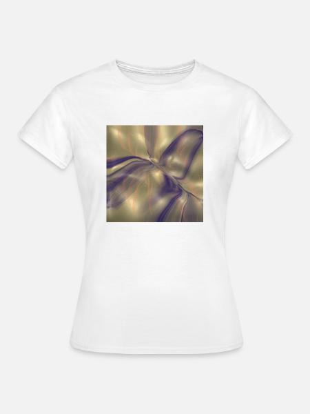 Blaues Muster auf Gold! - Frauen T-Shirt - Weiß