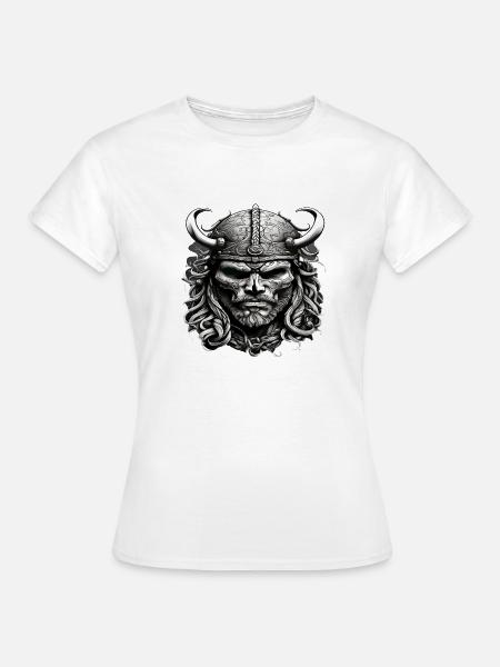 Wikinger Schädel - Frauen T-Shirt - Weiß