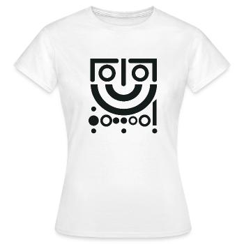 Design « Twist joyeux » - T-shirt Femme - blanc - Devant - AI Model Female 172 dark (172cm)