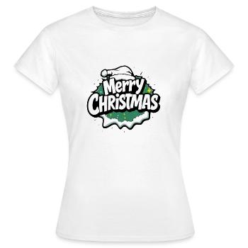 FROHE WEIHNACHTEN - Frauen T-Shirt - Weiß - Vorne - AI Model Female 172 dark (172cm)