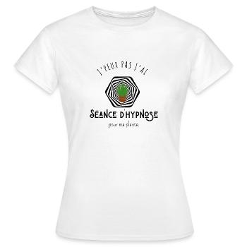 J’peux pas j’ai séance d’hypnose pour ma plante - T-shirt Femme - blanc - Devant - AI Model Female 172 dark (172cm)