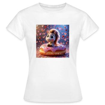 Zuckerwölkchen super süß - Frauen T-Shirt - Weiß - Vorne - AI Model Female 172 dark (172cm)