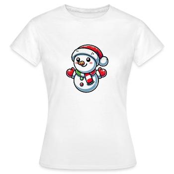 Bonhomme de neige - T-shirt Femme - blanc - Devant - AI Model Female 172 dark (172cm)