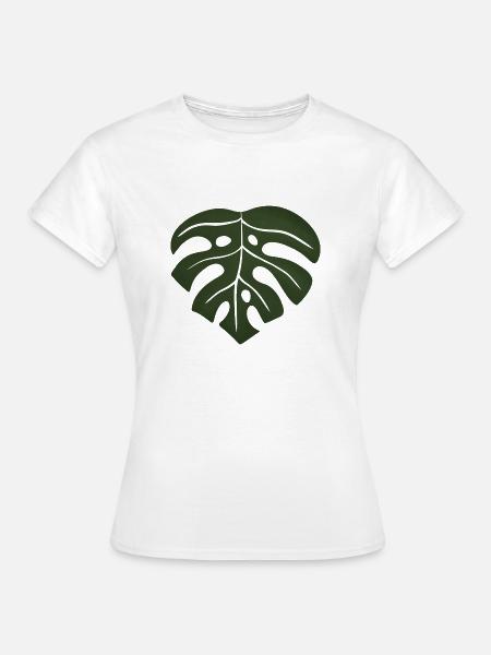 Monstera-Blatt - Frauen T-Shirt - Weiß