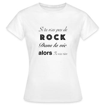 Rock - T-shirt Femme - blanc - Devant - AI Model Female 172 dark (172cm)