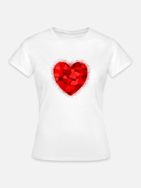 Herz - Frauen T-Shirt - Weiß