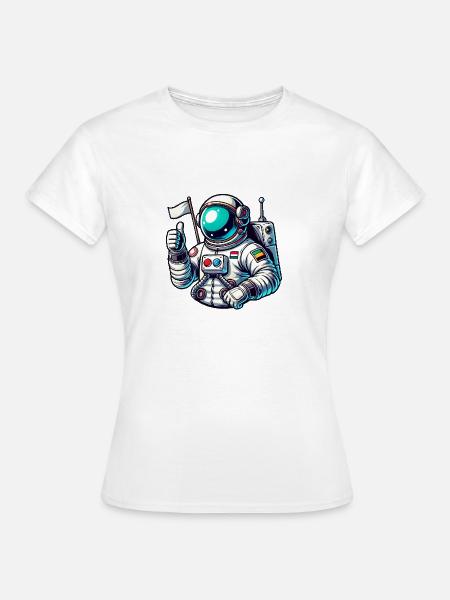 Astronaut Comic - Frauen T-Shirt - Weiß