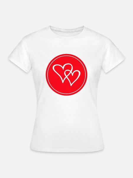 herzchen - Frauen T-Shirt - Weiß