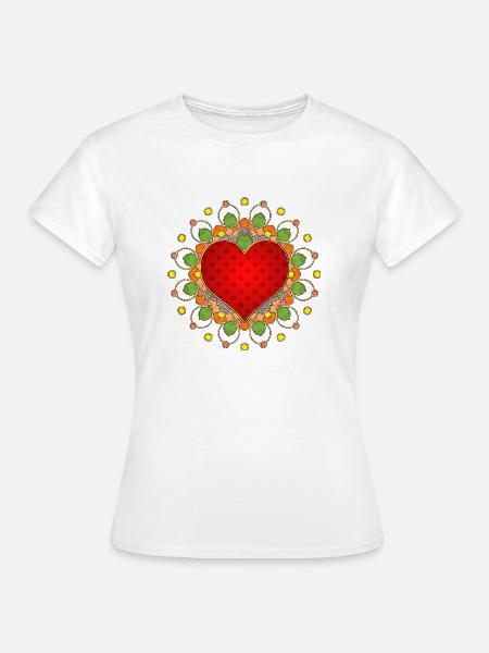 Herz - Frauen T-Shirt - Weiß