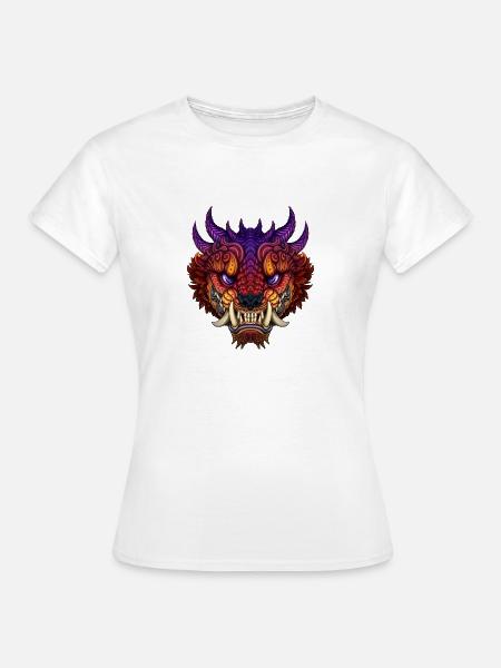 Oni Drache - Oni Dragon - Frauen T-Shirt - Weiß