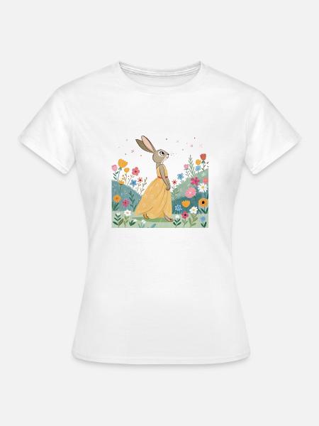 Cute rabbit - Frauen T-Shirt - Weiß