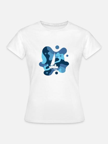 Segelboote Segelboot Boot - Frauen T-Shirt - Weiß