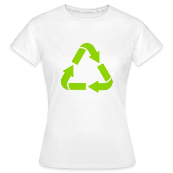 Recyclage - T-shirt Femme - blanc - Devant - AI Model Female 172 dark (172cm)