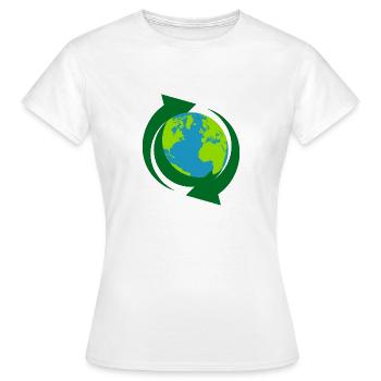 Recyclage - T-shirt Femme - blanc - Devant - AI Model Female 172 dark (172cm)