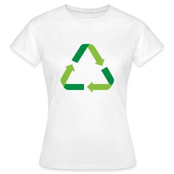 Recyclage - T-shirt Femme - blanc - Devant - AI Model Female 172 dark (172cm)