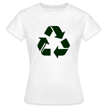 Recyclage - T-shirt Femme - blanc - Devant - AI Model Female 172 dark (172cm)